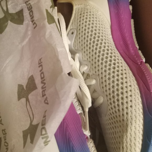 Under Armour, size 6, White, Pink, Purple - Picture 3 of 7